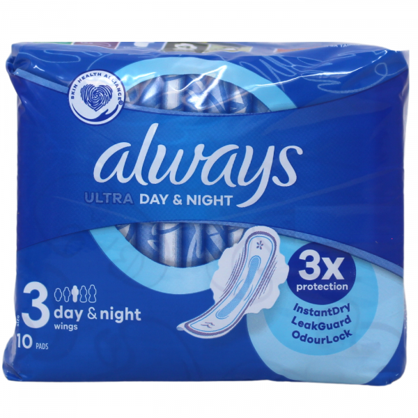 Always Ultra Pads Day & Night Size 3 10ct